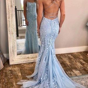 New Blue prom dress
